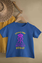Load image into Gallery viewer, Custom Name IPL RR Rajasthan Royals Little Fan Half Sleeves T-Shirt For Girls -KidsFashionVilla
