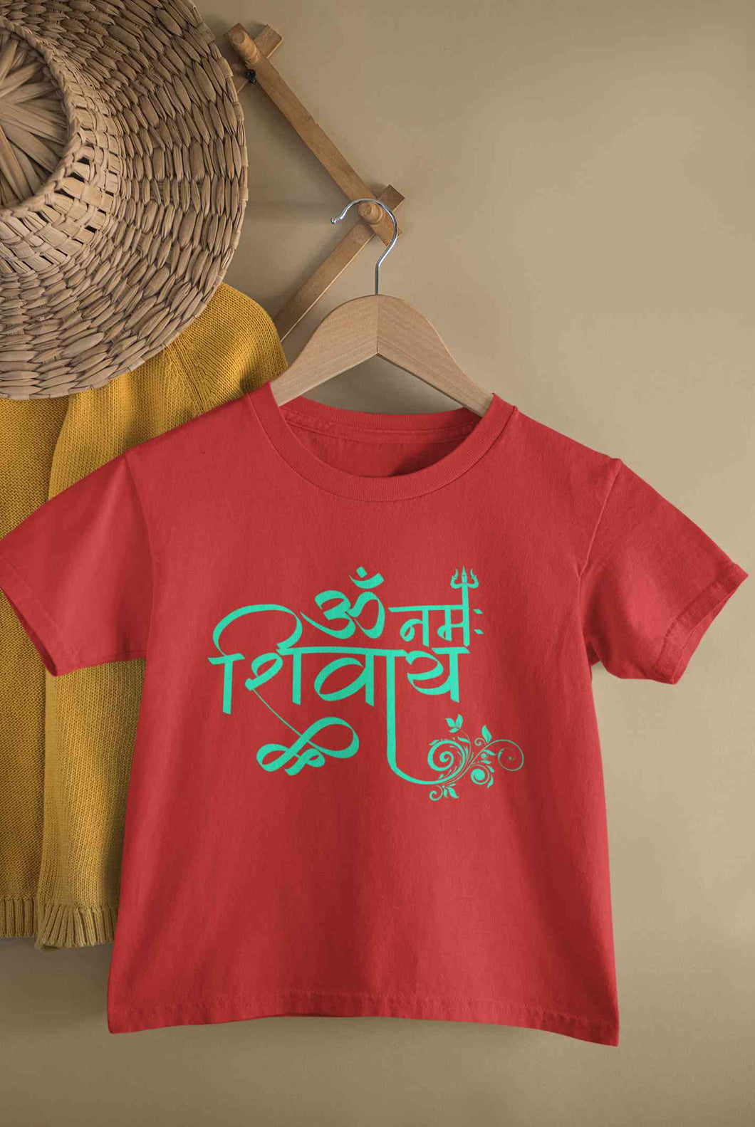 Om Namah Shivay Maha Shivratri Half Sleeves T-Shirt for Boy-KidsFashionVilla