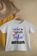 Load image into Gallery viewer, Customized Name New Year Cutie Half Sleeves T-Shirt For Girls -KidsFashionVilla

