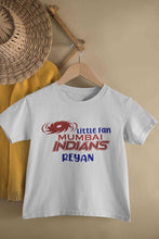 Load image into Gallery viewer, Custom Name IPL MI Mumbai Indians Little Fan Half Sleeves T-Shirt for Boy-KidsFashionVilla
