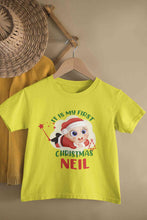 Load image into Gallery viewer, Customized Name It Is My First Christmas Half Sleeves T-Shirt for Boy-KidsFashionVilla
