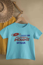 Load image into Gallery viewer, Custom Name IPL MI Mumbai Indians Little Fan Half Sleeves T-Shirt for Boy-KidsFashionVilla
