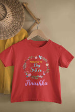 Load image into Gallery viewer, Custom Name Promoted To Big Sister Rakhi Half Sleeves T-Shirt For Girls -KidsFashionVilla
