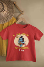 Load image into Gallery viewer, Custom Name Cutest Bhakt MahaShivratri Half Sleeves T-Shirt For Girls -KidsFashionVilla
