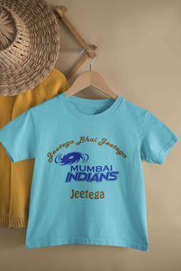 IPL Mumbai Indians Jeetega Bhai Jeetega MI Jeetega Half Sleeves T-Shirt for Boy-KidsFashionVilla