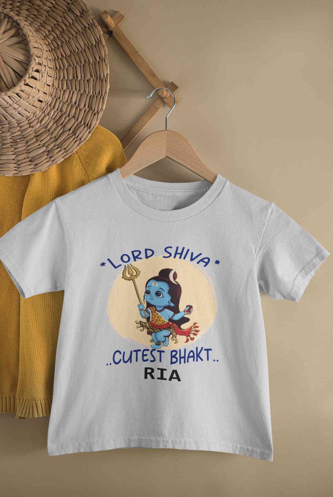 Custom Name Cutest Bhakt MahaShivratri Half Sleeves T-Shirt For Girls -KidsFashionVilla
