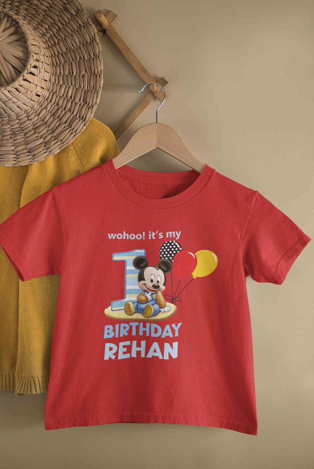 Custom Name Its My First Birthday Half Sleeves T-Shirt for Boy-KidsFashionVilla