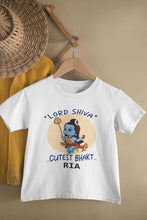 Load image into Gallery viewer, Custom Name Cutest Bhakt MahaShivratri Half Sleeves T-Shirt For Girls -KidsFashionVilla
