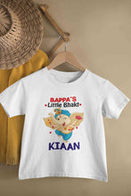Load image into Gallery viewer, Custom Name Little Bappa Bhakt Ganesh Chaturthi Half Sleeves T-Shirt for Boy-KidsFashionVilla
