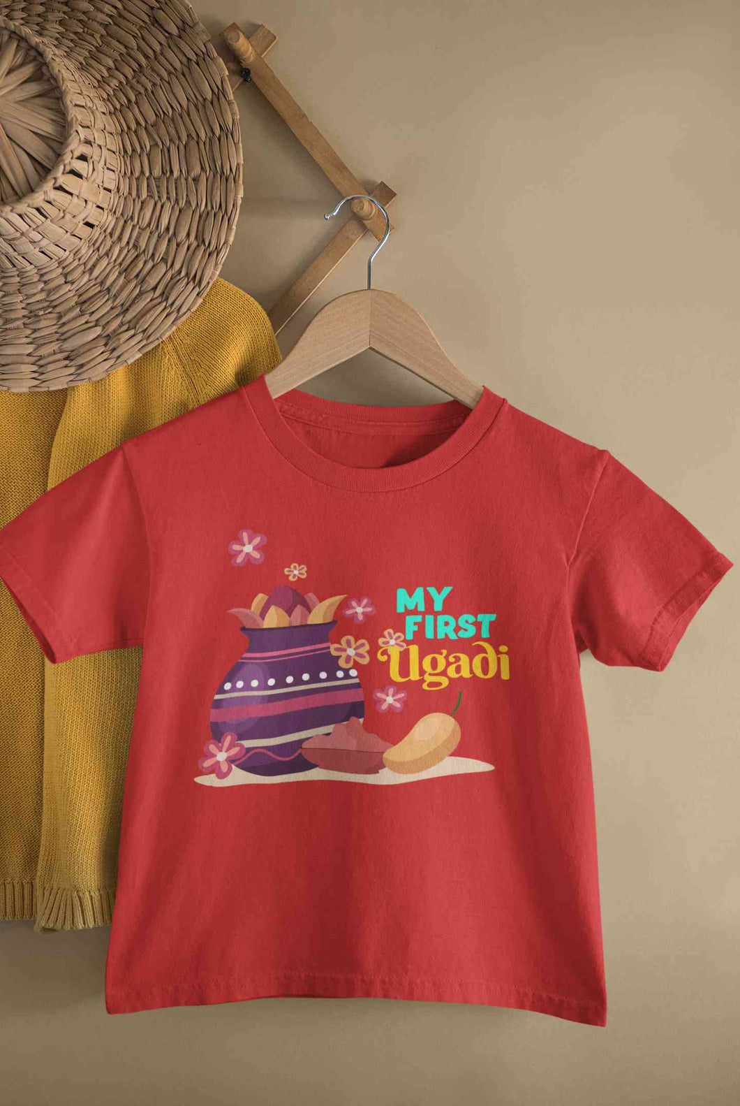 My First Ugadi Half Sleeves T-Shirt for Boy-KidsFashionVilla