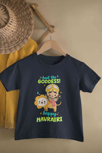 Happy Navratri Half Sleeves T-Shirt for Boy-KidsFashionVilla