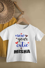 Load image into Gallery viewer, Customized Name New Year Cutie Half Sleeves T-Shirt For Girls -KidsFashionVilla
