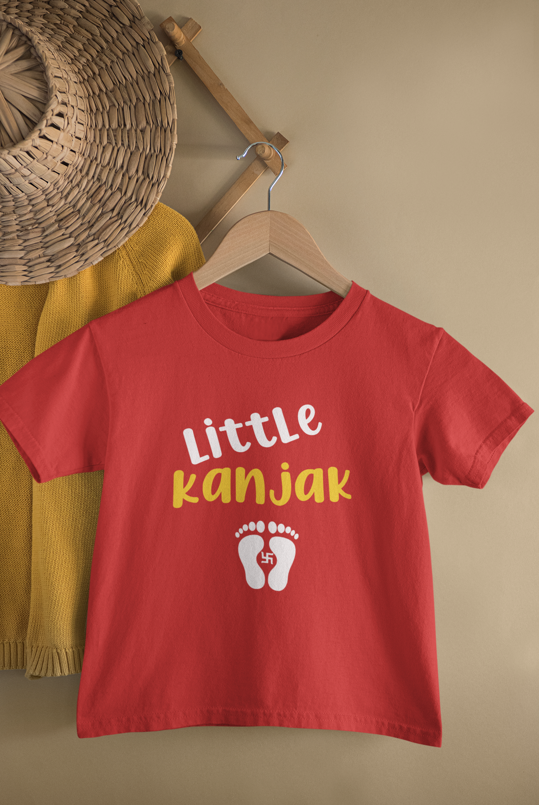 Little Kanjak Half Sleeves T-Shirt For Girls -KidsFashionVilla