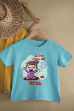 Load image into Gallery viewer, Custom Name My First Diwali Half Sleeves T-Shirt For Girls -KidsFashionVilla
