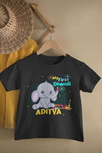 Load image into Gallery viewer, Custom Name My First Diwali Half Sleeves T-Shirt for Boy-KidsFashionVilla
