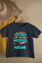 Load image into Gallery viewer, Custom Name Cant Stay Calm It Is Dandiya Night Navratri Half Sleeves T-Shirt For Girls -KidsFashionVilla
