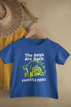 Load image into Gallery viewer, The Boys Are Back Whistle Podu IPL CSK Chennai Super Kings Half Sleeves T-Shirt for Boy-KidsFashionVilla

