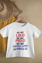 Load image into Gallery viewer, IPL We Are Loud CSK Chennai Super Kings Half Sleeves T-Shirt For Girls -KidsFashionVilla
