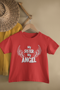 My Angel My Hero Matching Brother Sister Kid Half Sleeves T-Shirts -KidsFashionVilla