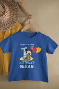Custom Name Its My First Birthday Half Sleeves T-Shirt for Boy-KidsFashionVilla