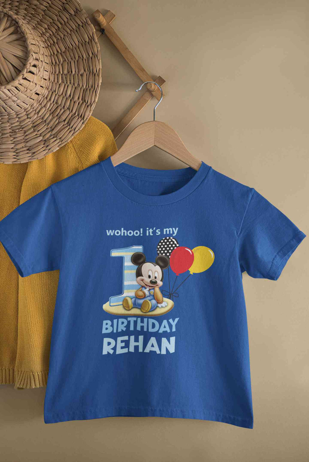 Custom Name Its My First Birthday Half Sleeves T-Shirt for Boy-KidsFashionVilla