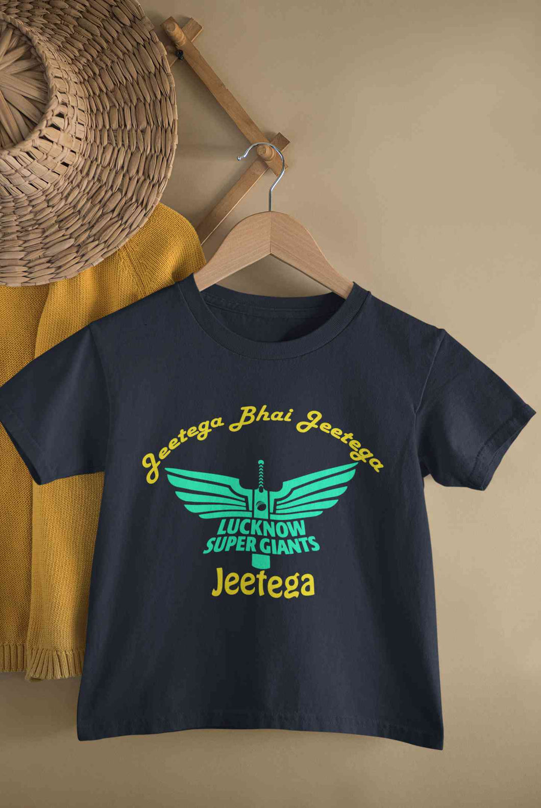 IPL Lucknow Super Giants Jeetega Bhai Jeetega LSG Jeetega Half Sleeves T-Shirt for Boy-KidsFashionVilla