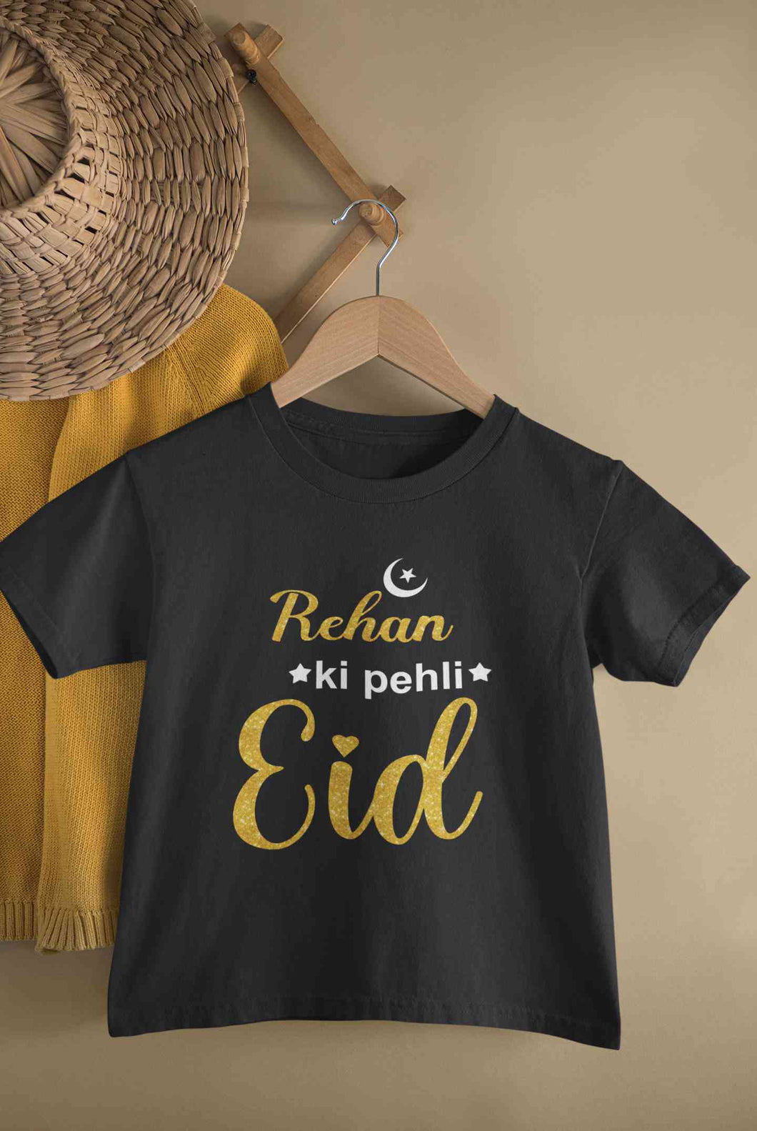 Custom Name Pehli Eid Half Sleeves T-Shirt for Boy-KidsFashionVilla