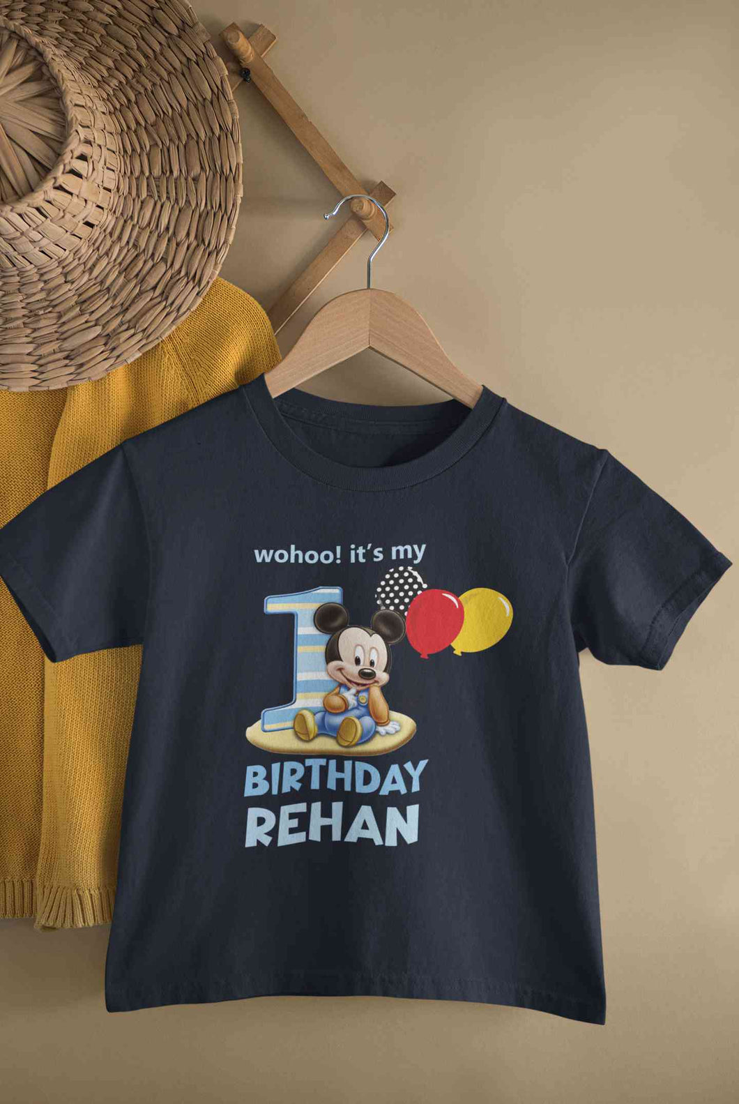 Custom Name Its My First Birthday Half Sleeves T-Shirt for Boy-KidsFashionVilla
