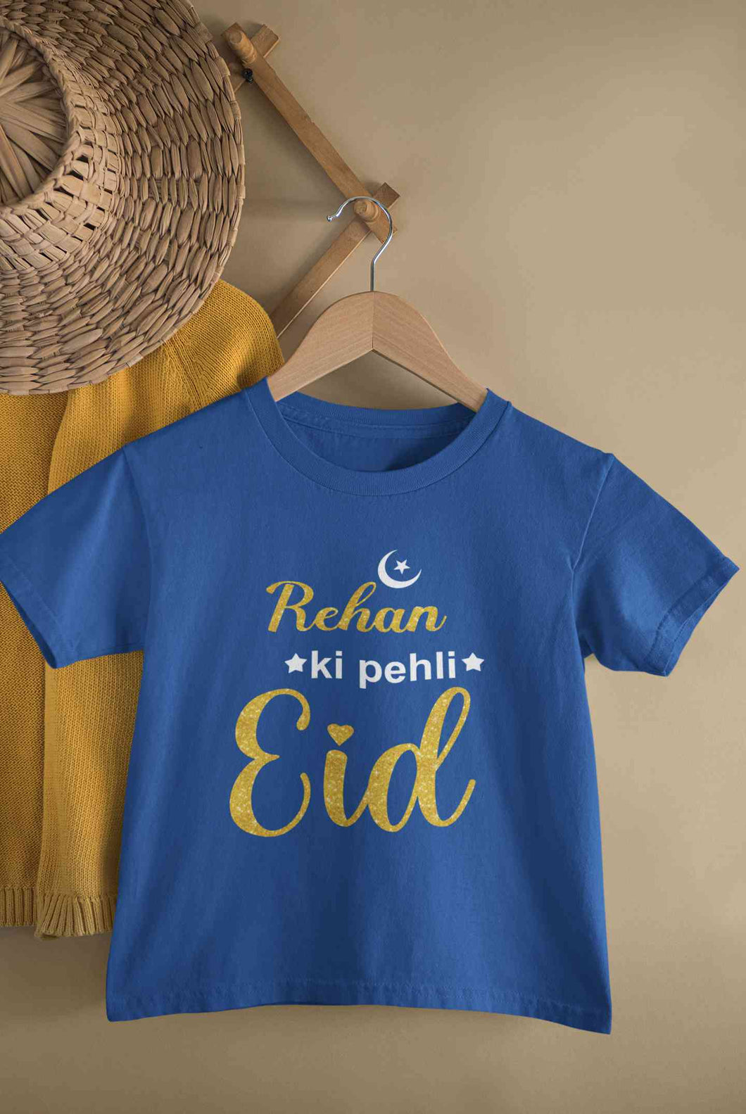 Custom Name Pehli Eid Half Sleeves T-Shirt for Boy-KidsFashionVilla