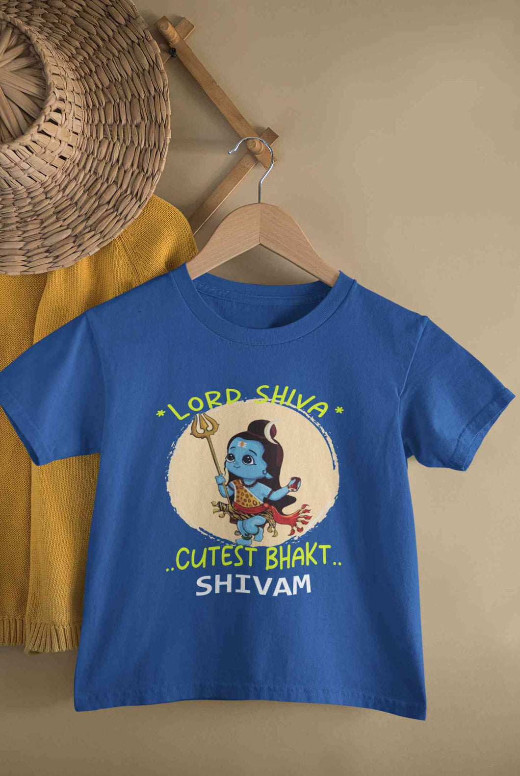 Custom Name Cutest Bhakt MahaShivratri Half Sleeves T-Shirt for Boy-KidsFashionVilla