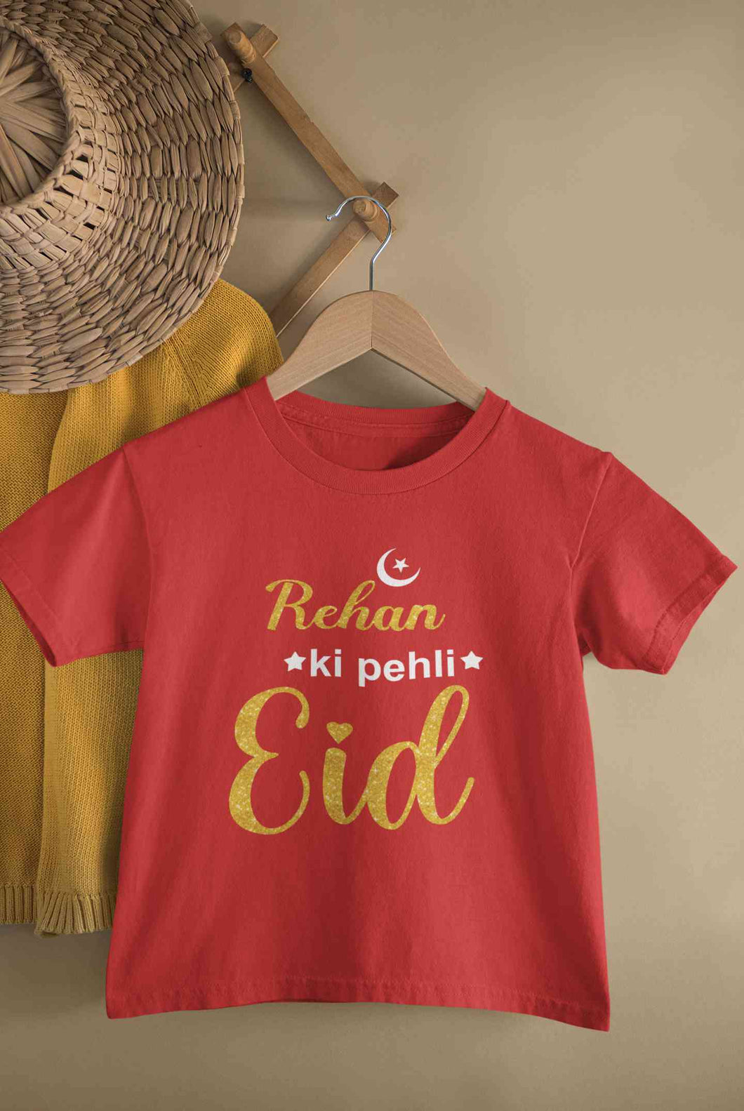 Custom Name Pehli Eid Half Sleeves T-Shirt for Boy-KidsFashionVilla