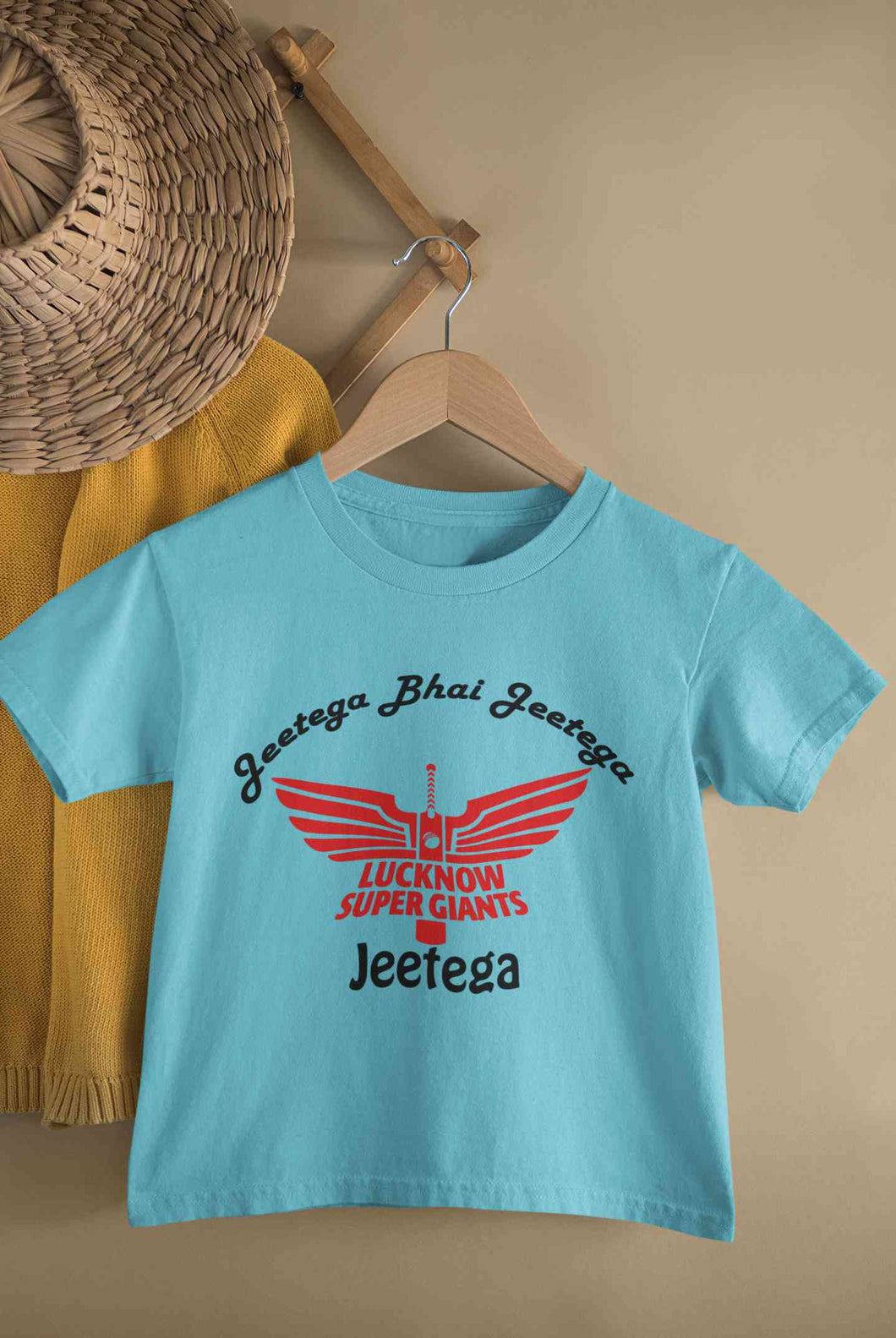 IPL Lucknow Super Giants Jeetega Bhai Jeetega LSG Jeetega Half Sleeves T-Shirt For Girls -KidsFashionVilla