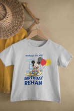 Load image into Gallery viewer, Custom Name Its My First Birthday Half Sleeves T-Shirt for Boy-KidsFashionVilla
