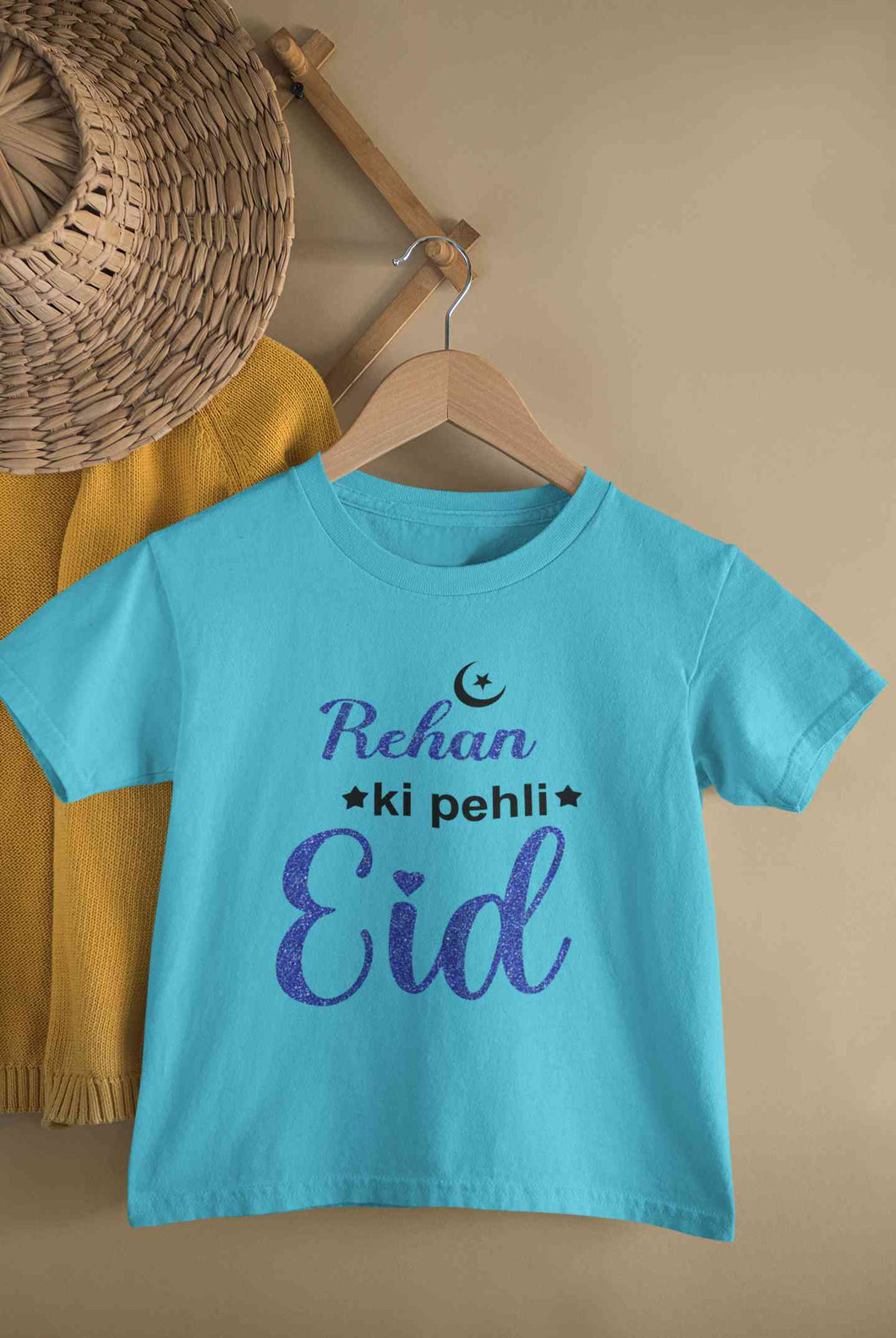 Custom Name Pehli Eid Half Sleeves T-Shirt for Boy-KidsFashionVilla