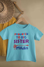 Load image into Gallery viewer, Custom Name Promoted To Big Sister Rakhi Half Sleeves T-Shirt For Girls -KidsFashionVilla
