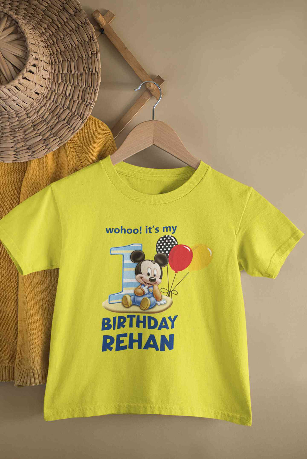 Custom Name Its My First Birthday Half Sleeves T-Shirt for Boy-KidsFashionVilla