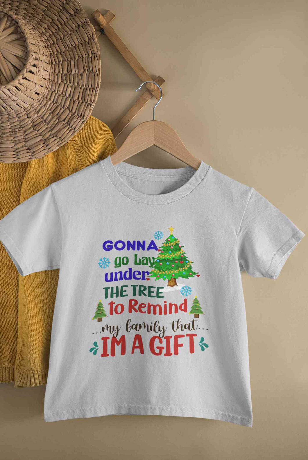 Gift Under Christmas Tree Half Sleeves T-Shirt for Boy-KidsFashionVilla