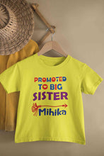 Load image into Gallery viewer, Custom Name Promoted To Big Sister Rakhi Half Sleeves T-Shirt For Girls -KidsFashionVilla
