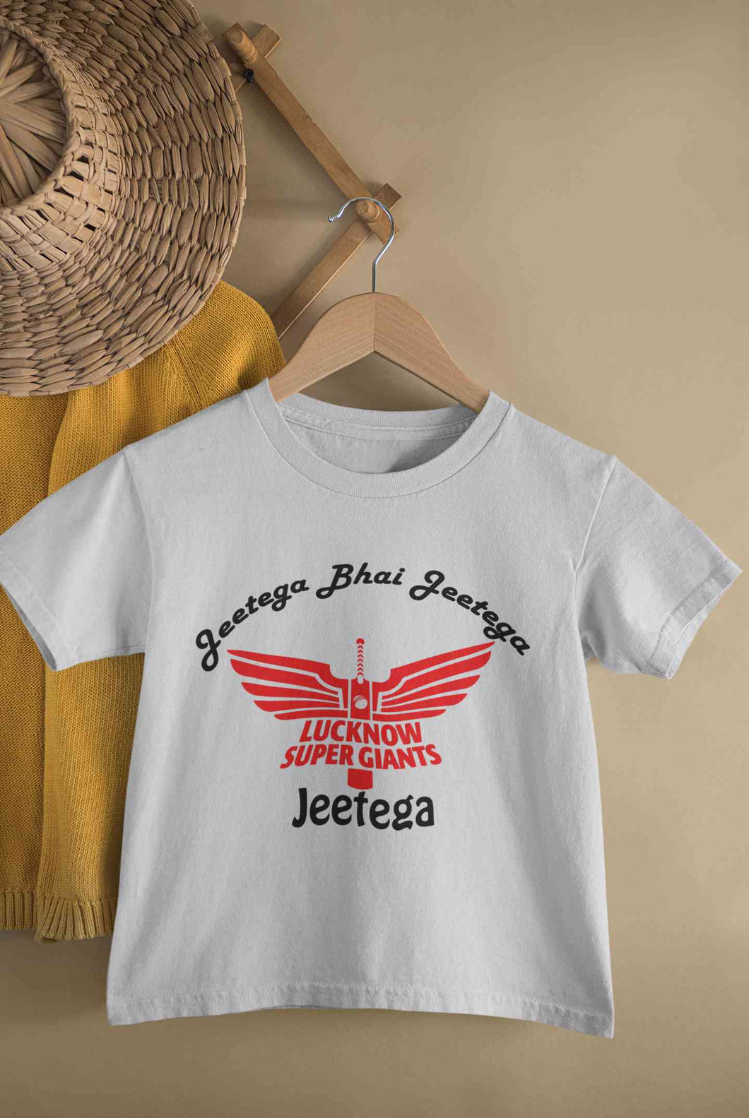 IPL Lucknow Super Giants Jeetega Bhai Jeetega LSG Jeetega Half Sleeves T-Shirt for Boy-KidsFashionVilla