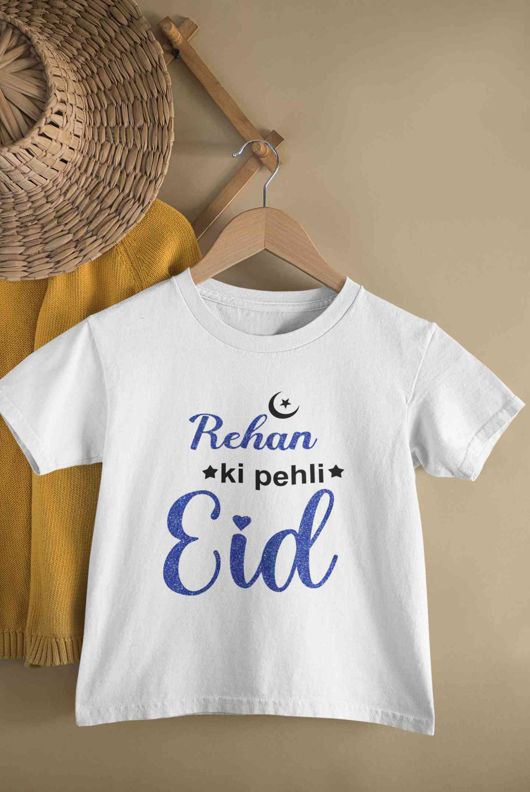 Custom Name Pehli Eid Half Sleeves T-Shirt for Boy-KidsFashionVilla