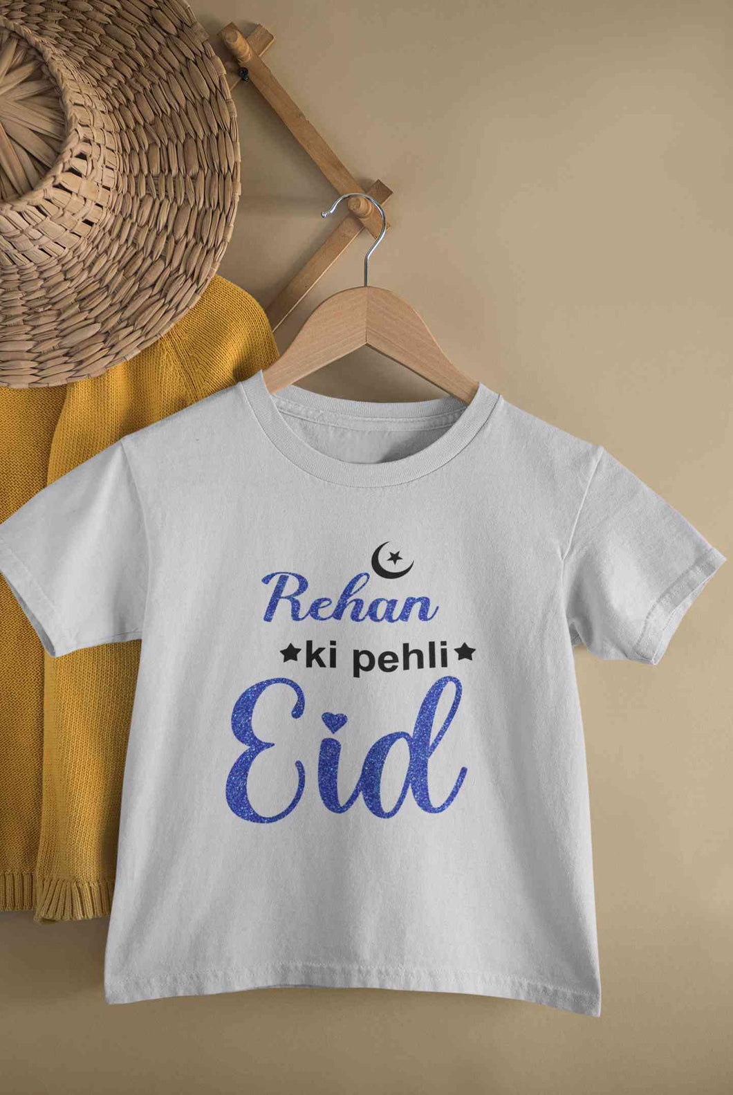 Custom Name Pehli Eid Half Sleeves T-Shirt for Boy-KidsFashionVilla
