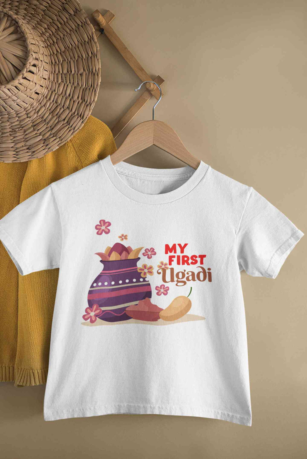 My First Ugadi Half Sleeves T-Shirt for Boy-KidsFashionVilla