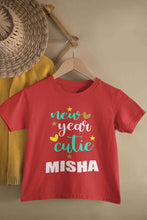 Load image into Gallery viewer, Customized Name New Year Cutie Half Sleeves T-Shirt For Girls -KidsFashionVilla
