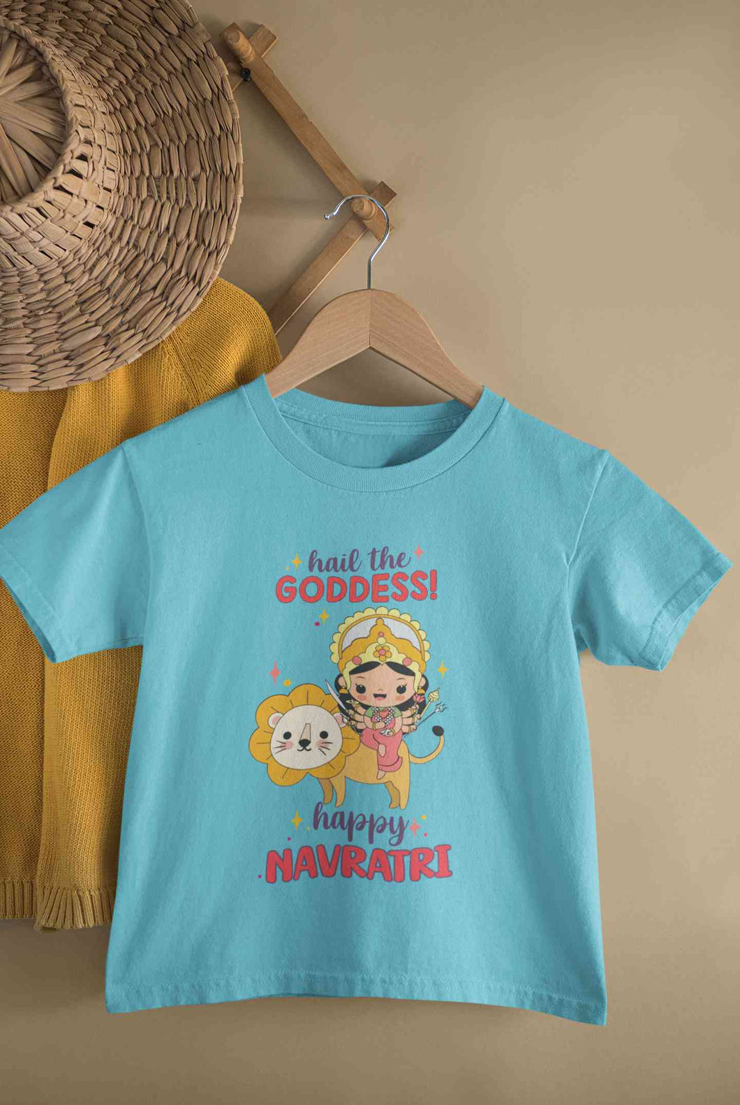 Happy Navratri Half Sleeves T-Shirt for Boy-KidsFashionVilla