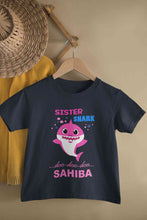Load image into Gallery viewer, Custom Name Sister Shark Doo Doo Doo Rakhi Half Sleeves T-Shirt For Girls -KidsFashionVilla
