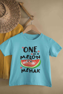 Custom Name Happy One Year First Birthday Half Sleeves T-Shirt For Girls -KidsFashionVilla