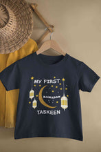 Load image into Gallery viewer, Custom Name My First Ramadan Half Sleeves T-Shirt For Girls -KidsFashionVilla
