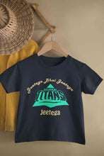 Load image into Gallery viewer, IPL Gujarat Titans Jeetega Bhai Jeetega GT Jeetega Half Sleeves T-Shirt For Girls -KidsFashionVilla
