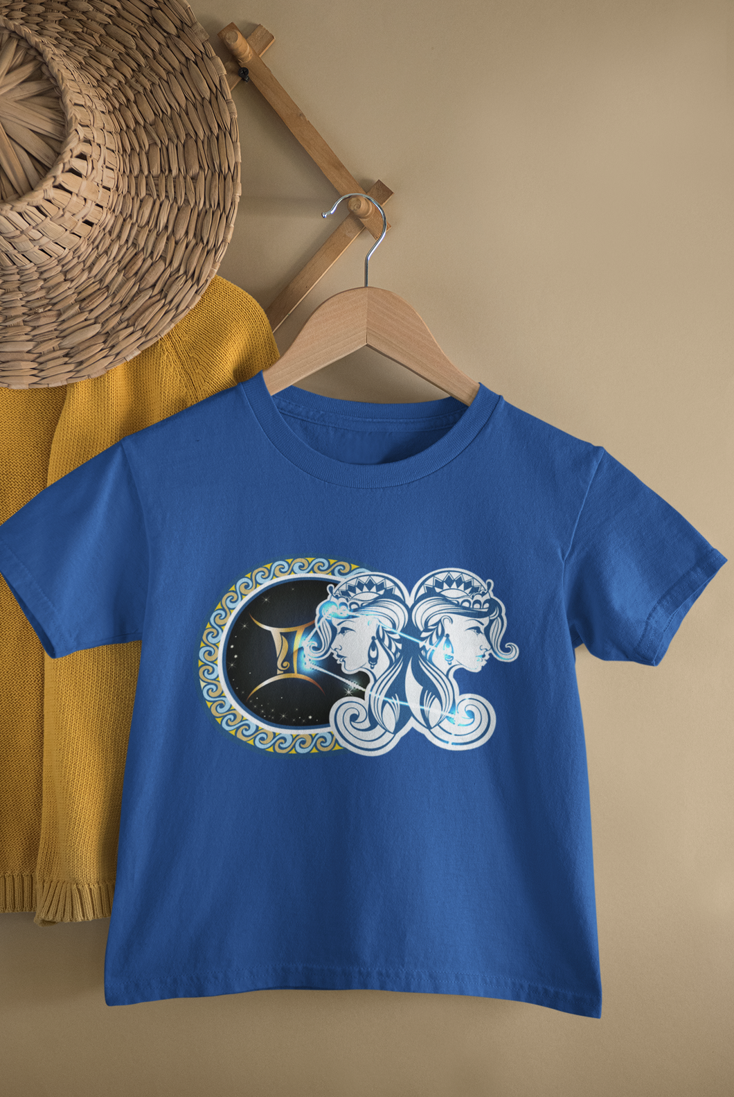 Gemini Zodiac Sign Half Sleeves T-Shirt for Boy-KidsFashionVilla