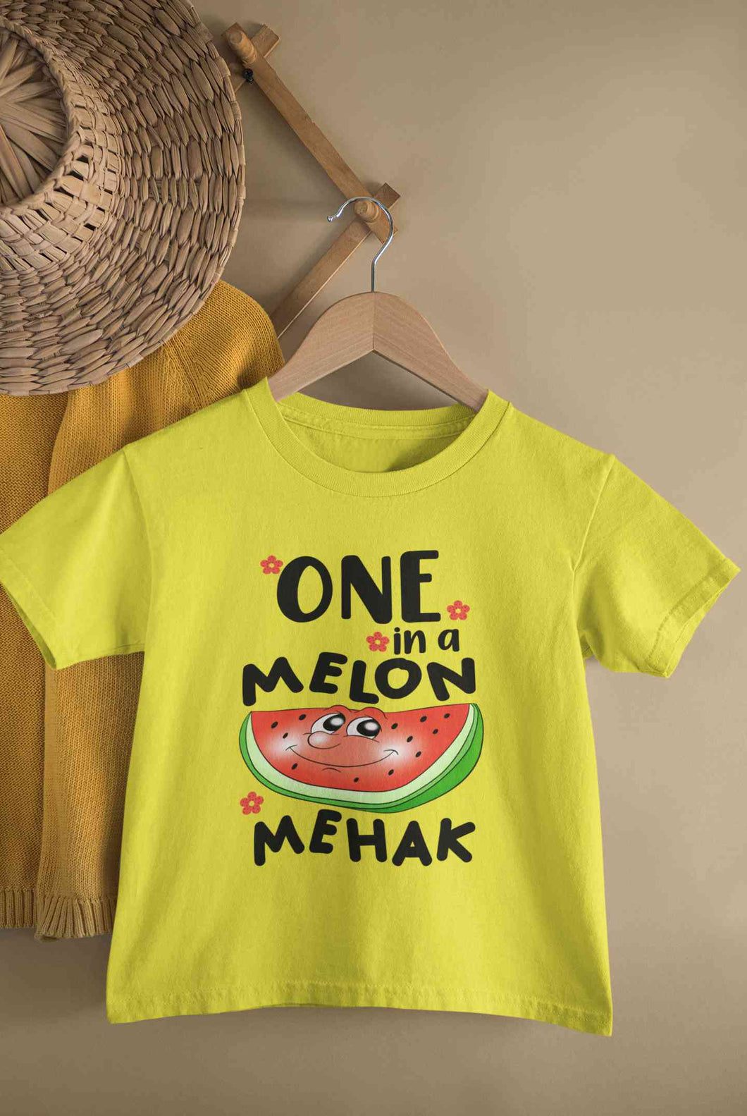 Custom Name Happy One Year First Birthday Half Sleeves T-Shirt For Girls -KidsFashionVilla